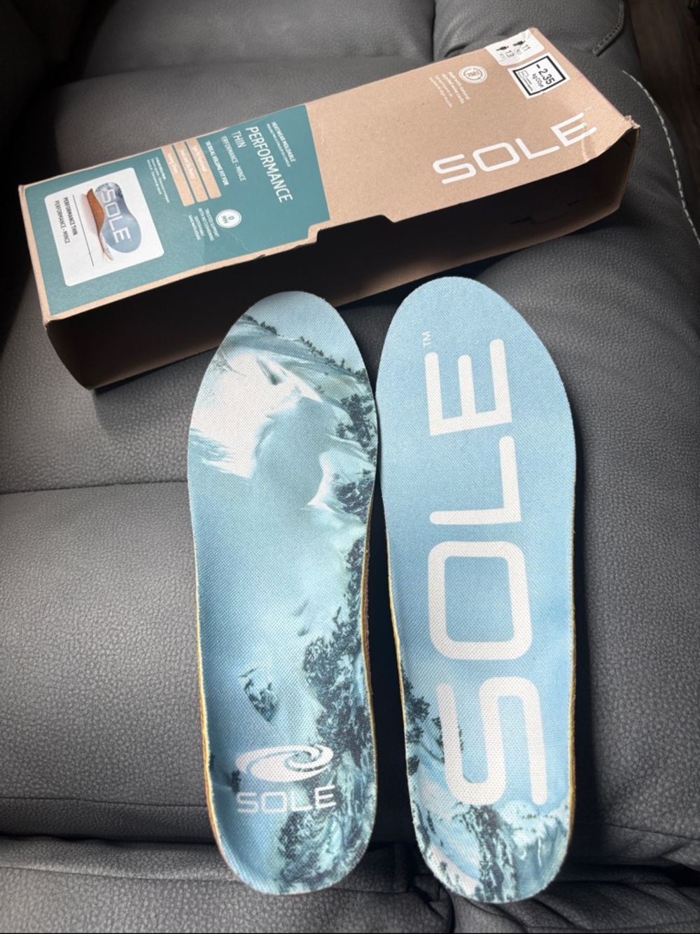 SOLE Performance Insoles in Light Blue